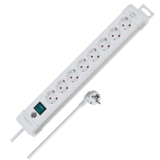 FJÖLTENGI 8F HVÍTT 3M M/ROFA PREMIUM-H05VV-F 3G1,5 3M SNÚRA