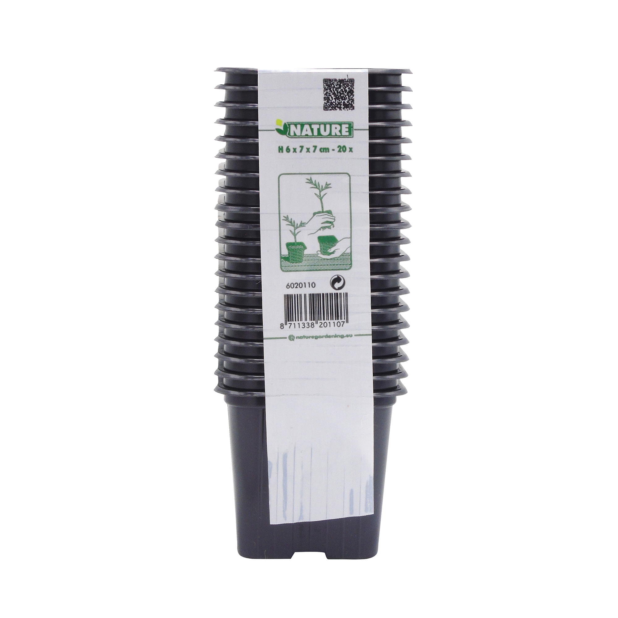 Sáðpottar plast 7*7*6cm 20stk.