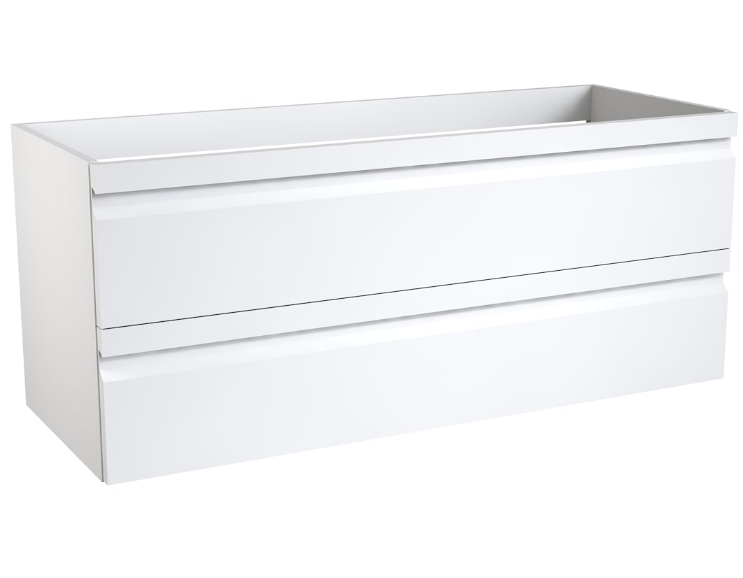 Vaskaskápur 45x119cm Hvítt háglans