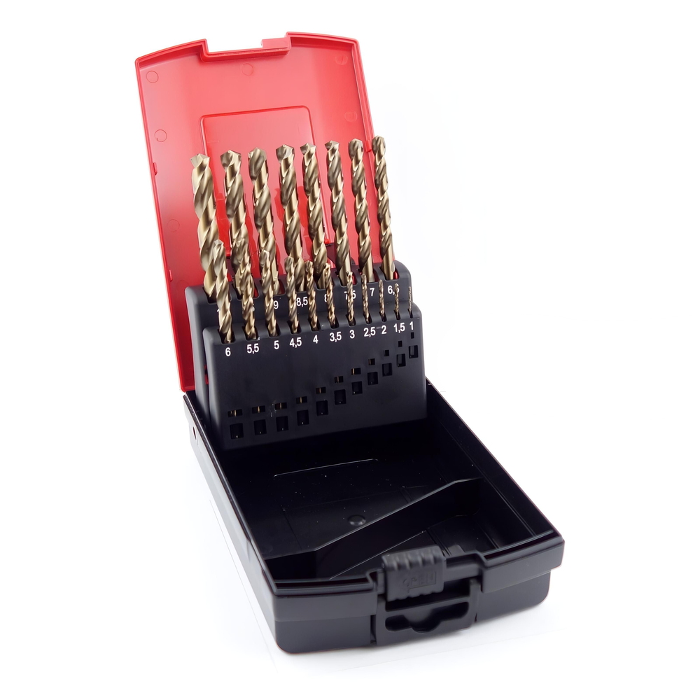 Borasett HSS-Cobalt 19stk 1,0-10mm CD Juwel