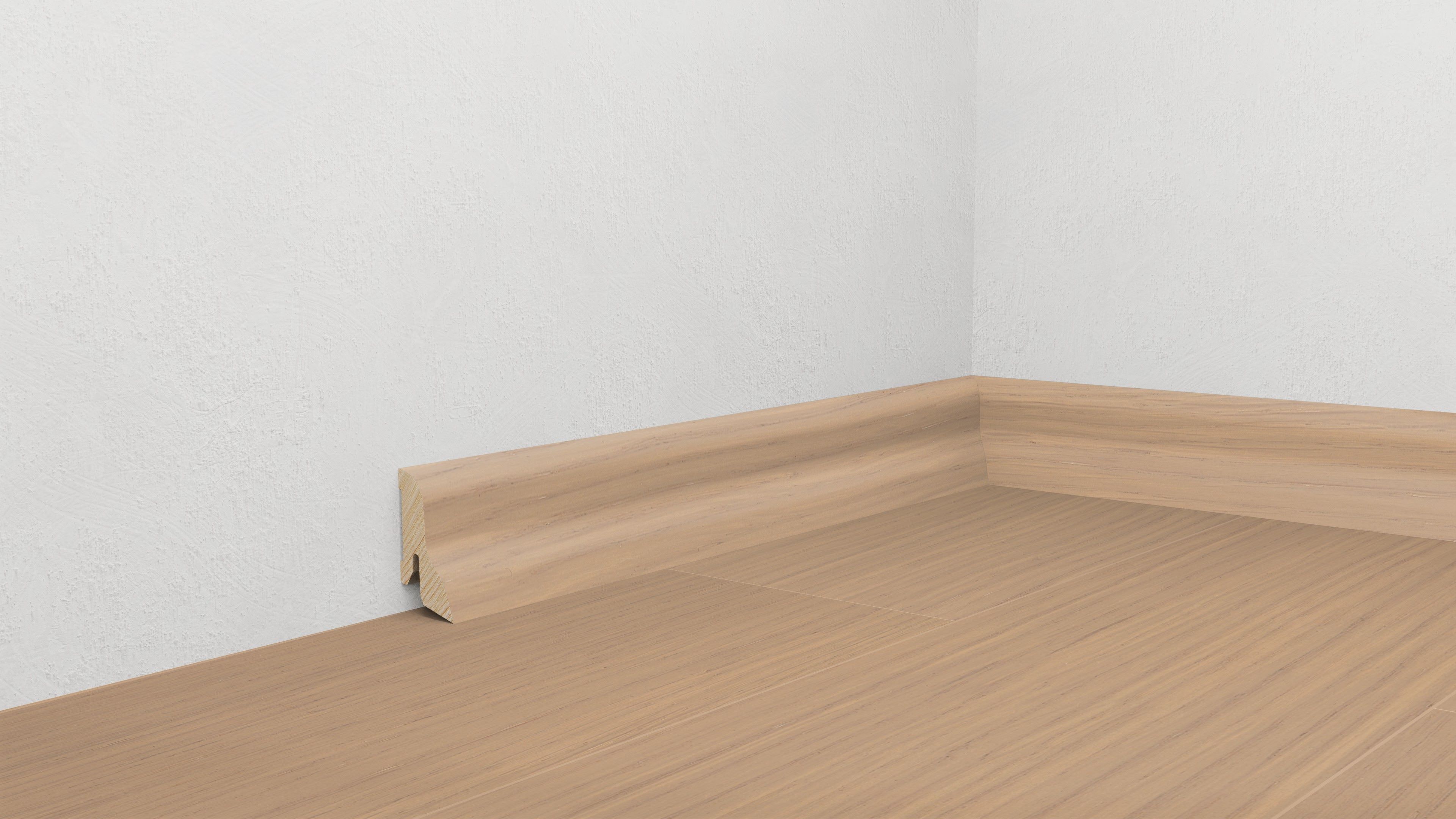 Parketlisti Hvíttuð Eik 18x38x2400 mm filmulagt MDF