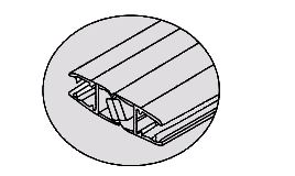 Þéttilisti sturtuhurð m/segli 180/90° 2200-6mm