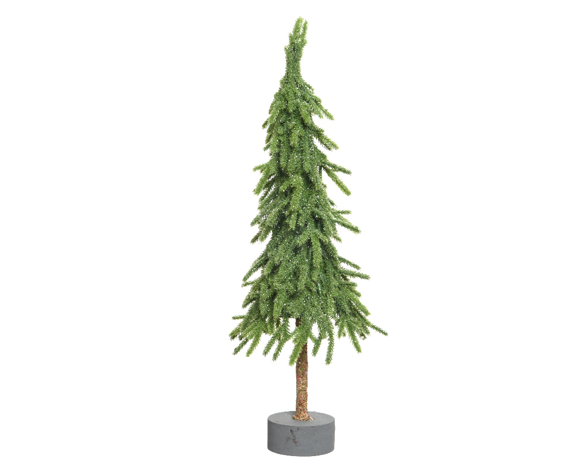 Jólatré á standi 60cm með glimmeri
