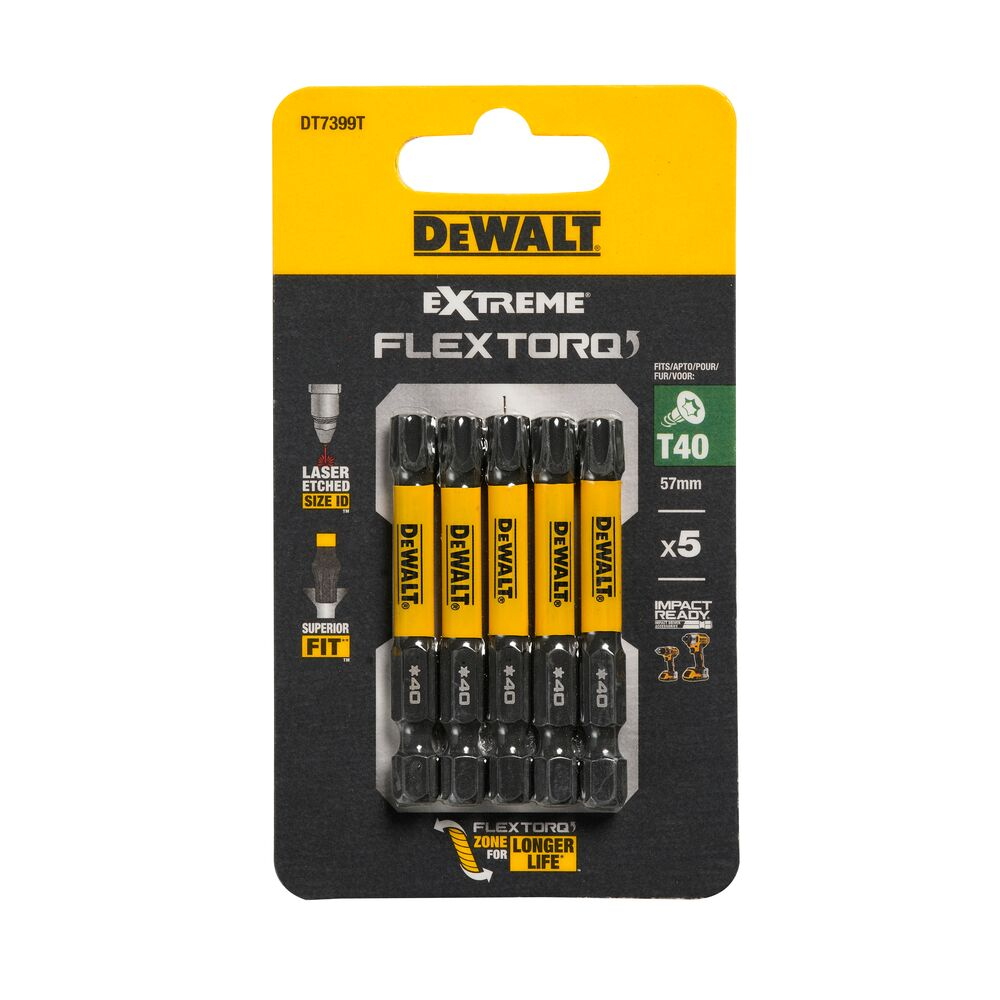 Skrúfbiti TX40x57mm EXTREME FlexTORQ 5stk Dewalt