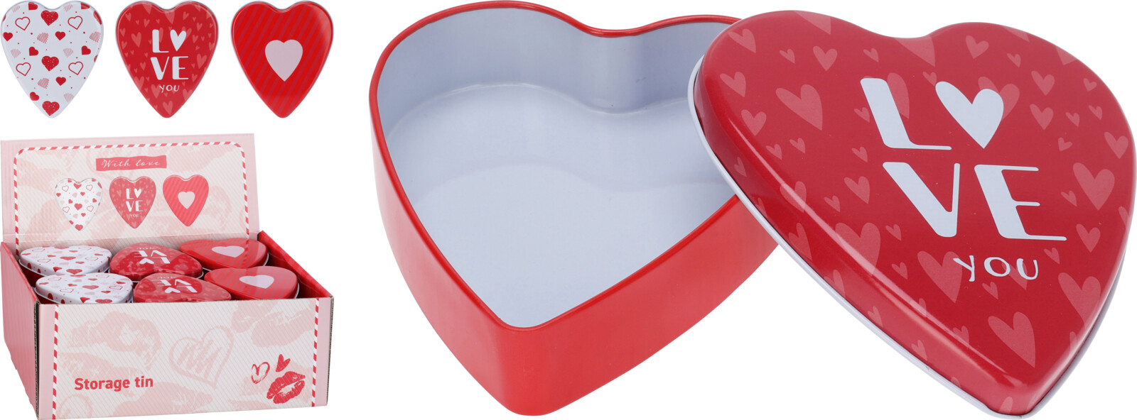 Box hjartalagað 9,5*11*h2cm