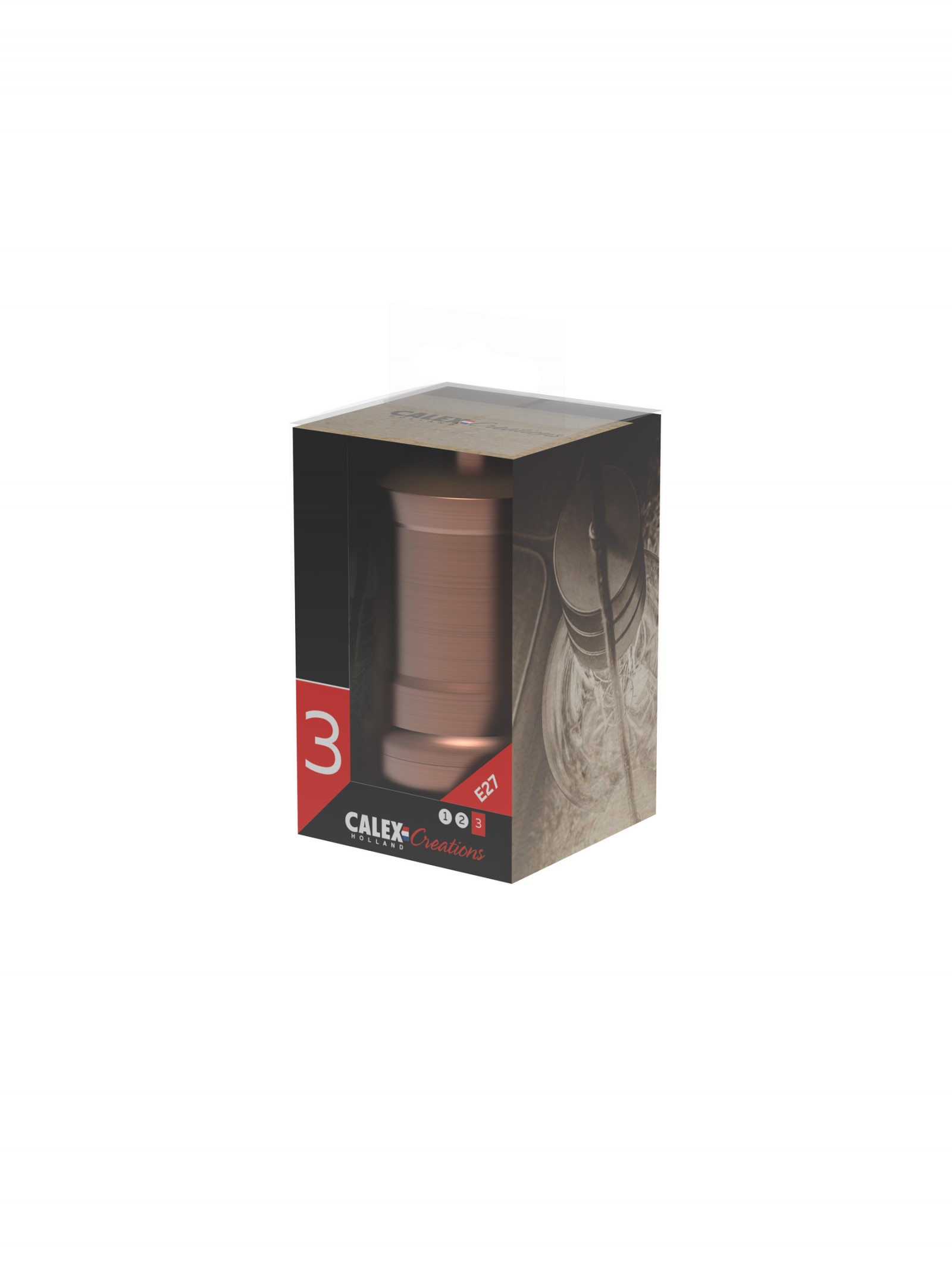 Calex perustæði E27 bronz matt ál, 50mm mjókkandi max 60w