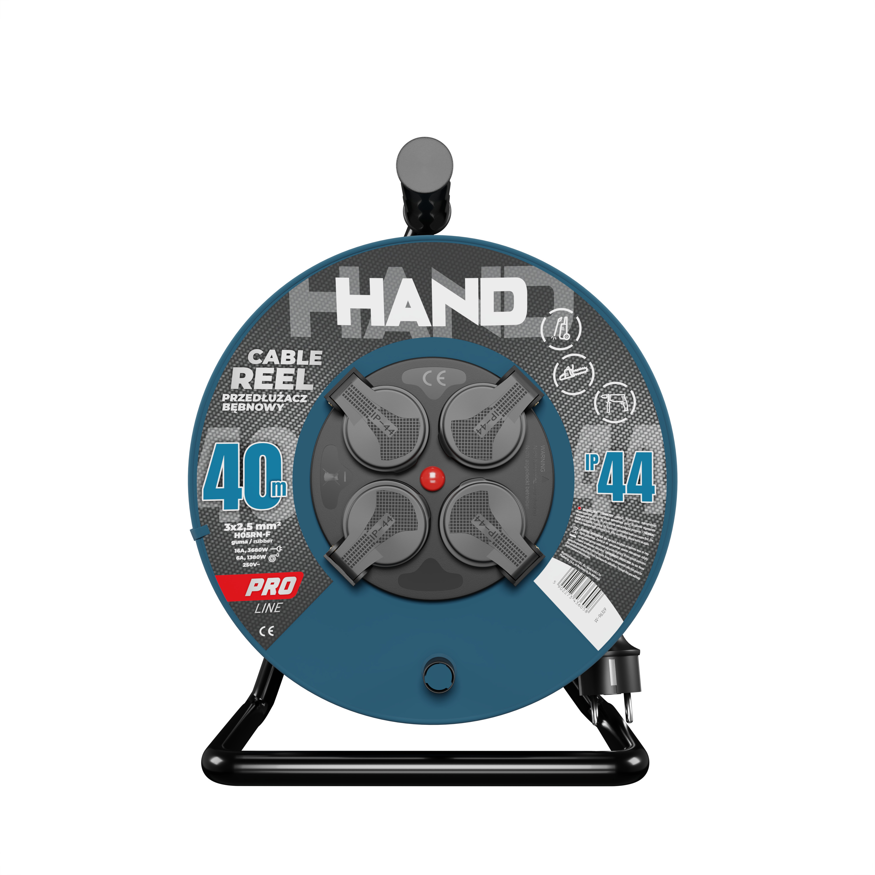 KAPALKEFLI 40M GÚMMÍ 3x2,5 IP44, PB PRO W-96319  4-TENGLAR