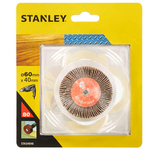 SANDPAPPÍRSHJÓL 60X40MM 80G STANLEY STA34046