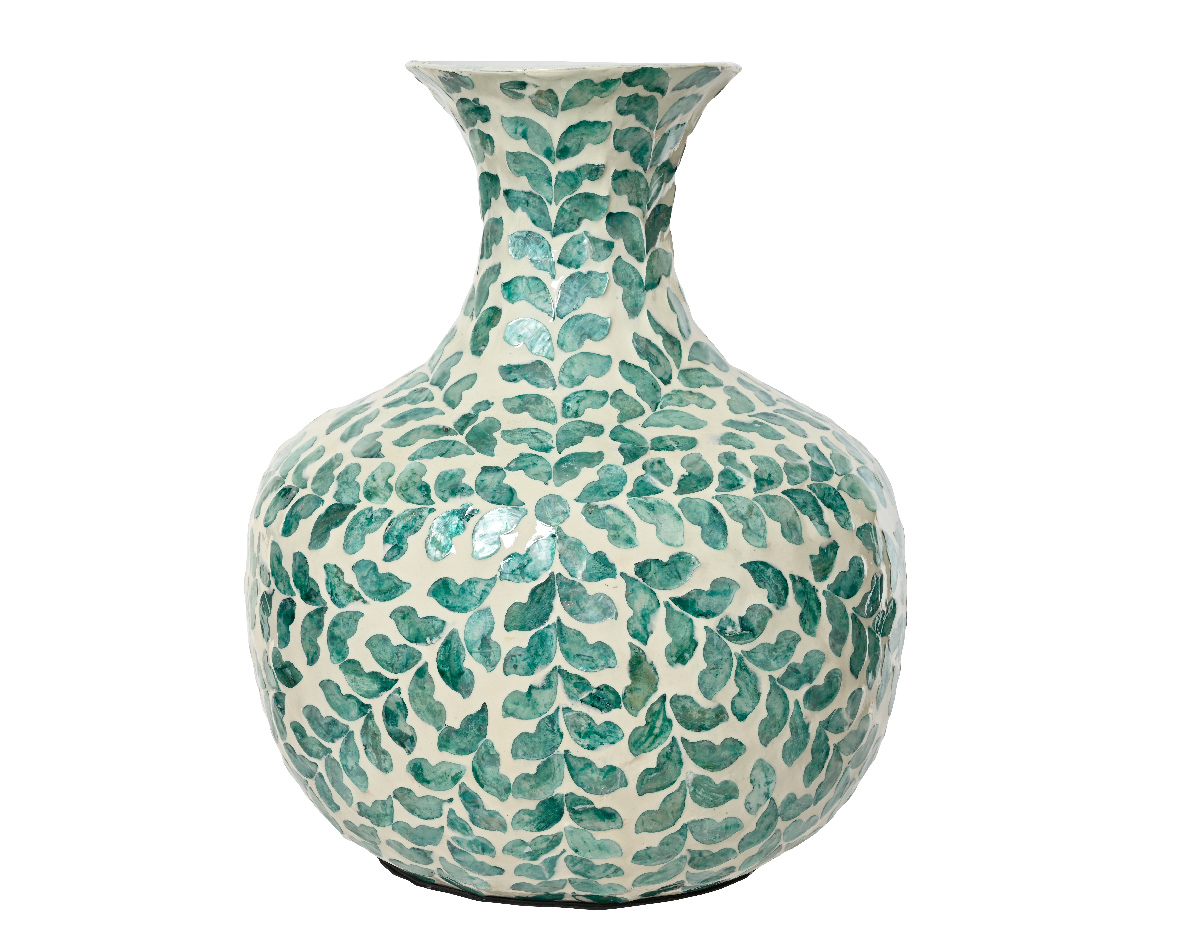 Vasi capiz 30*h38cm blár