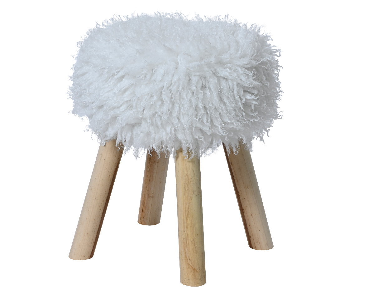 Kollur innandyra polyester 30*h38cm hvítur