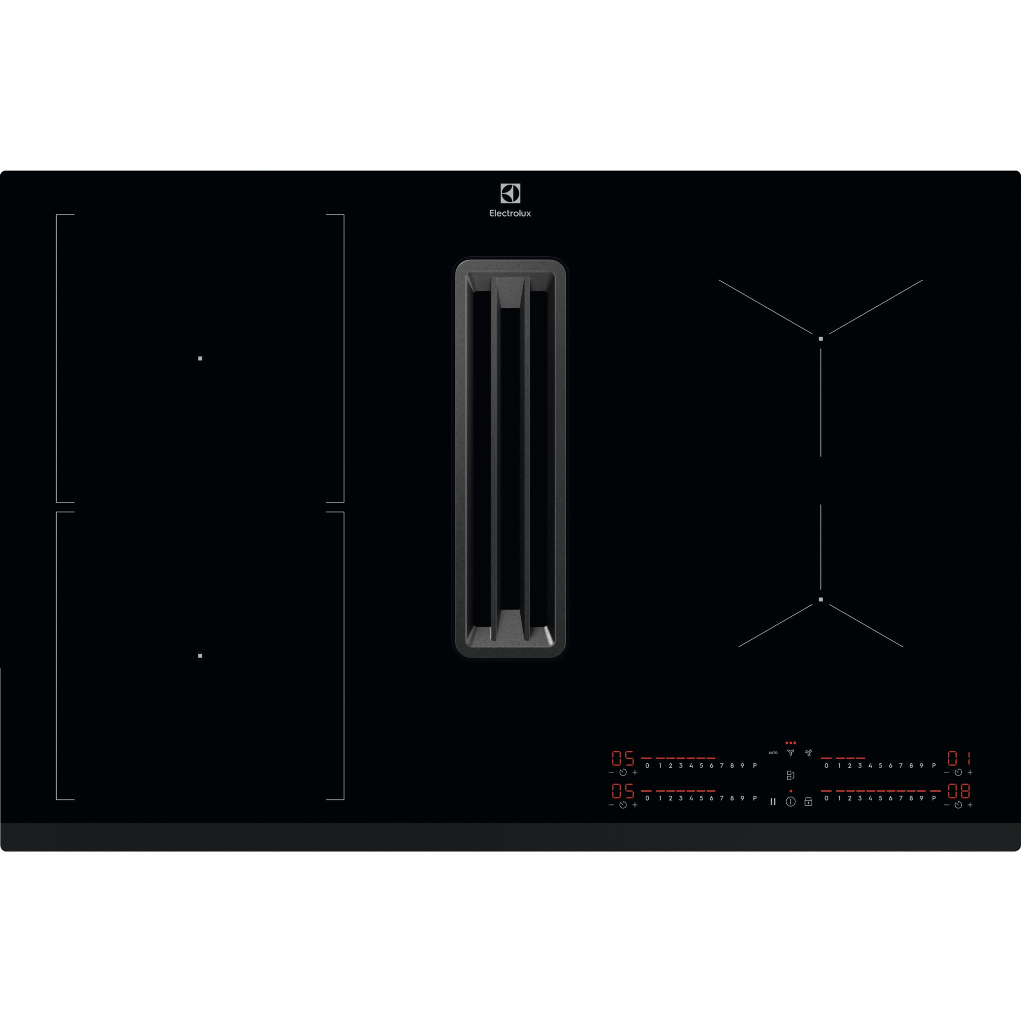 Helluborð EL span KCC83443 m/viftu 80cm