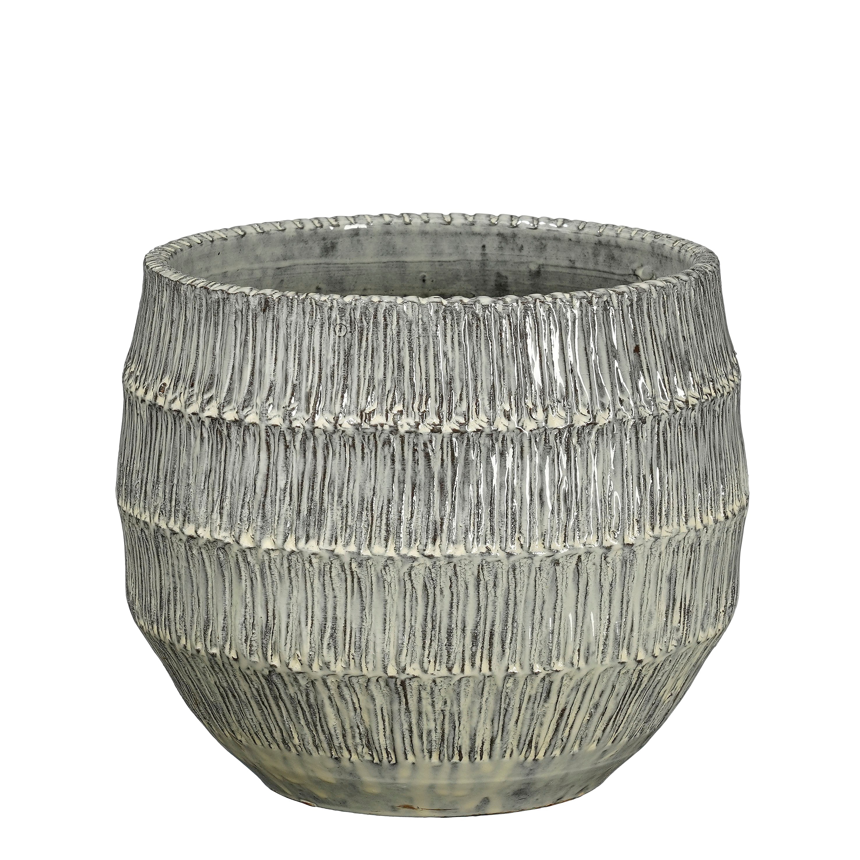 Pottur Tobias hvítur 17*h15cm