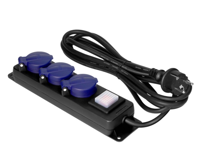 FJÖLTENGI GÚMMÍ 3-TENGLAR M. ROFA IP44 3M OR-AE-13296(GS)