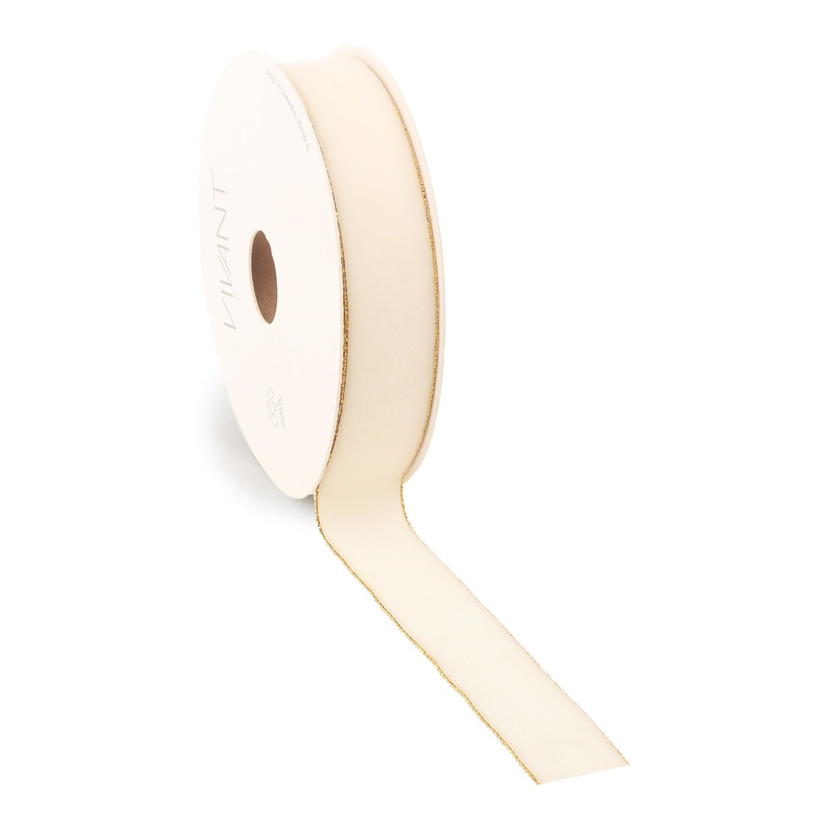 Borði 10m Velvety 25mm off white