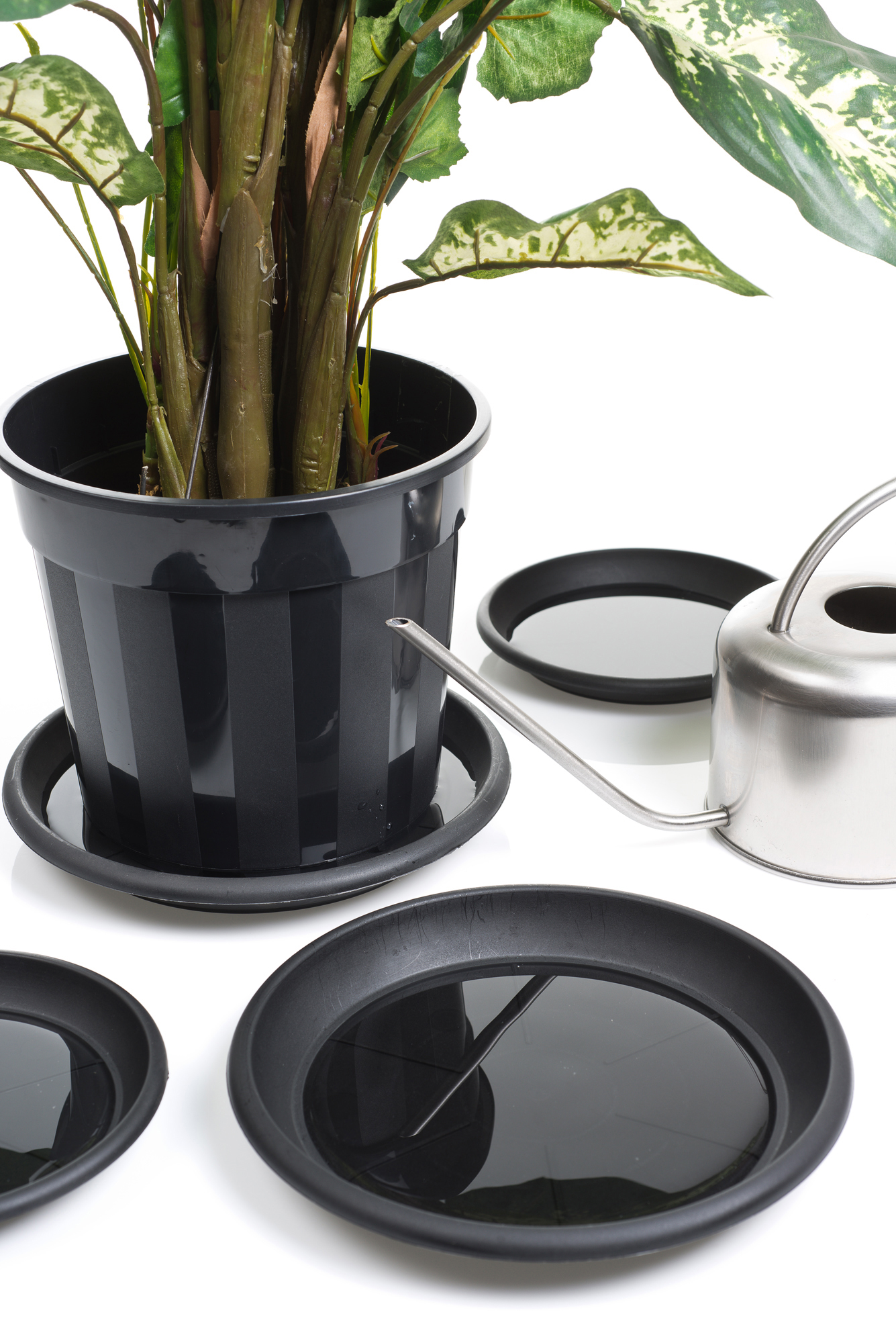 Pottaskál plast svört 39*4,5cm