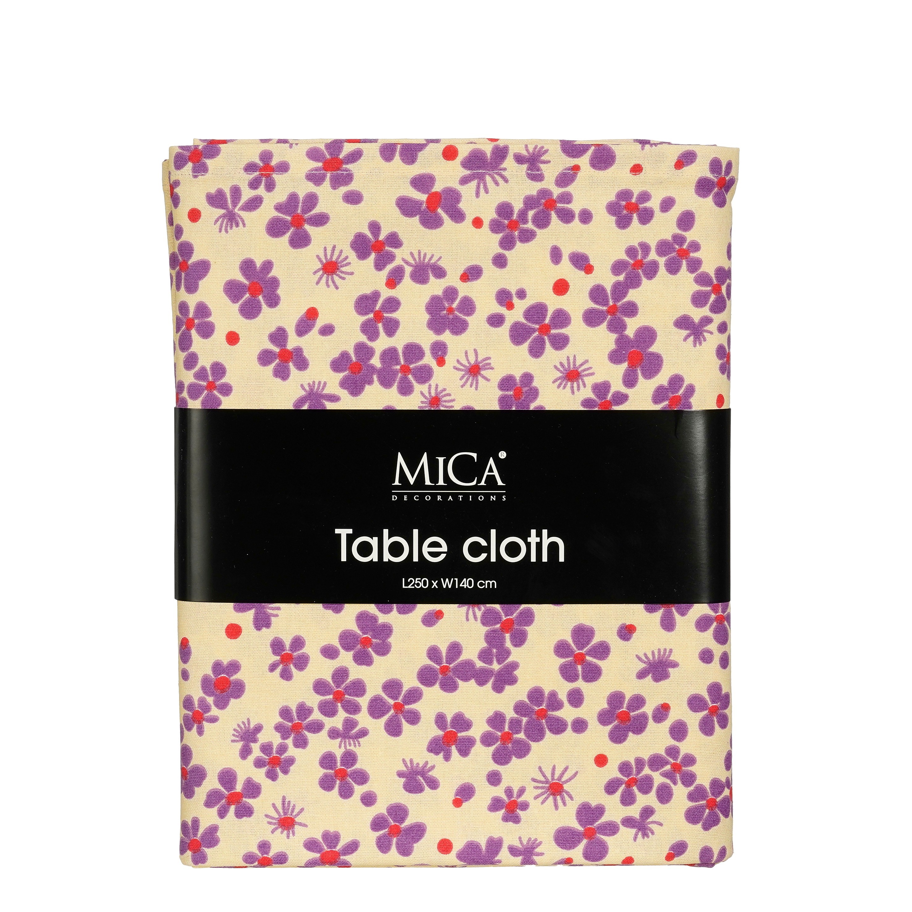 Dúkur blóm bleik l250*b140cm